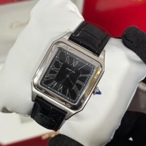 AAA+ Cartier SANTOS - DUMONT (PLATA/NEGRO) 35mm