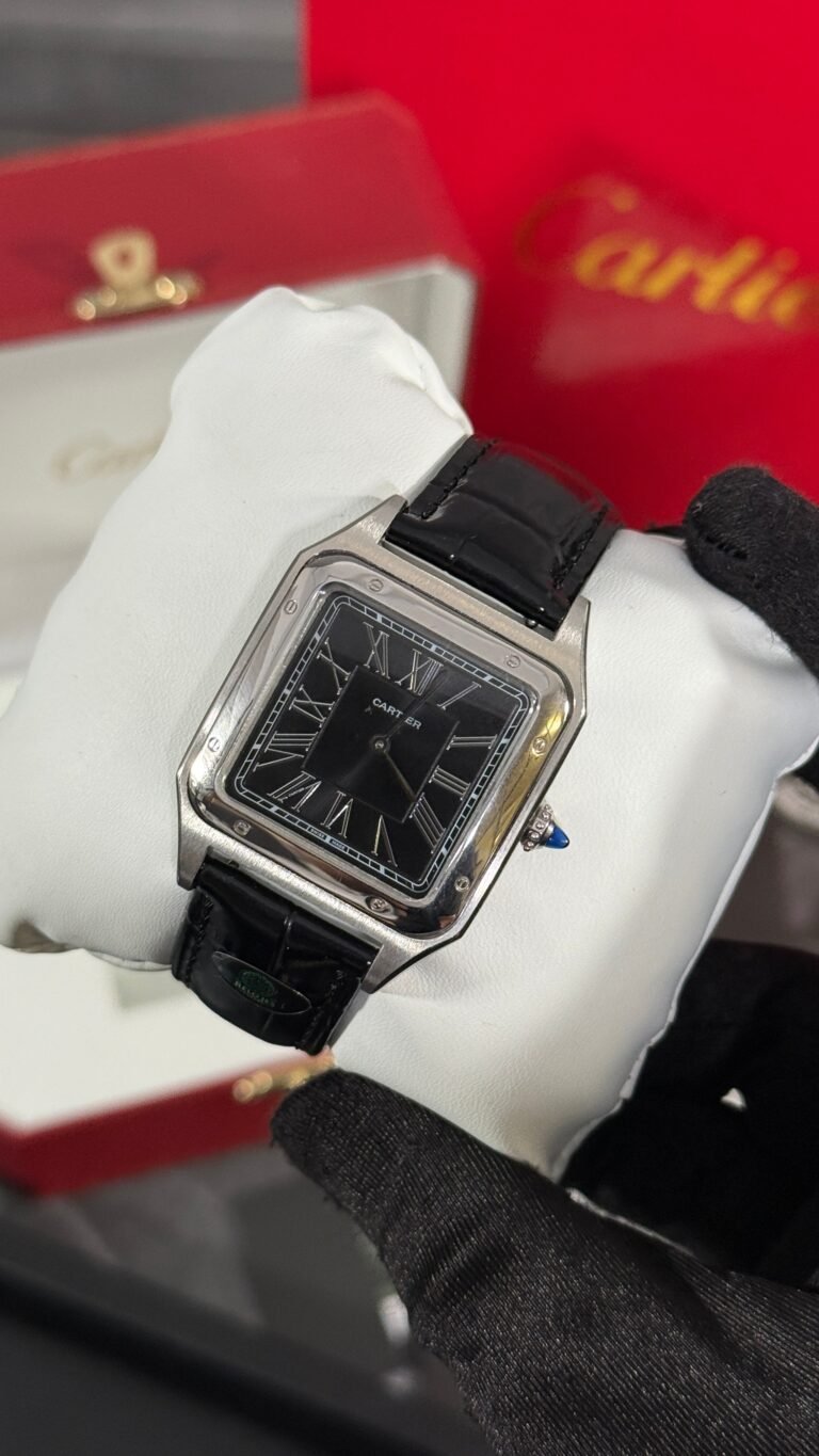 AAA+ Cartier SANTOS - DUMONT (PLATA/NEGRO) 35mm