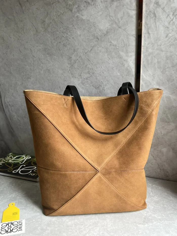 Atelier Signature AAA+ Puzzle Fold Tote en piel de ternera brillante 42x41x18cm