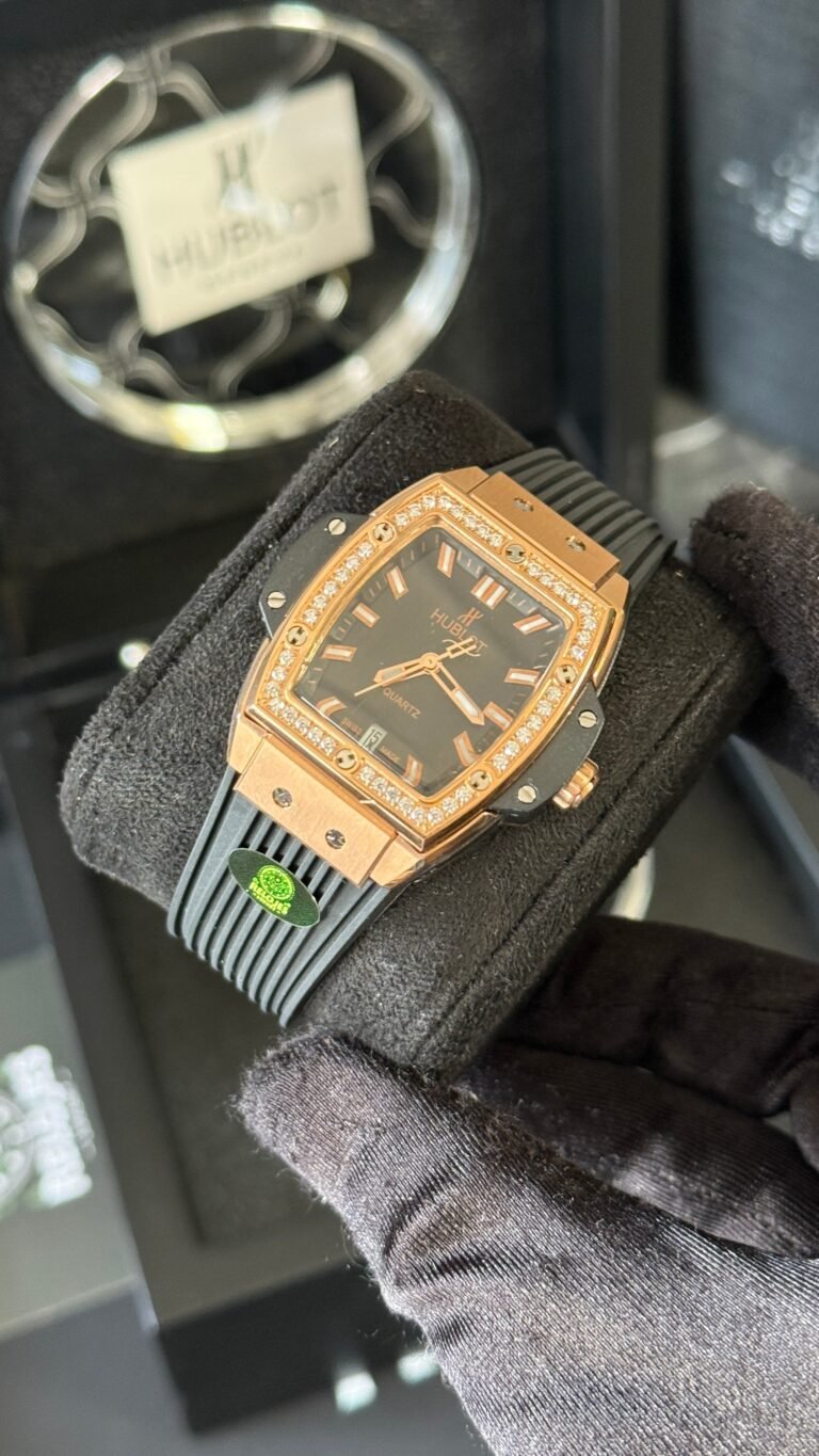 AAA+ Hublot SENNA (NEGRO/ORO ROSA) BRILLANTES - 33mm