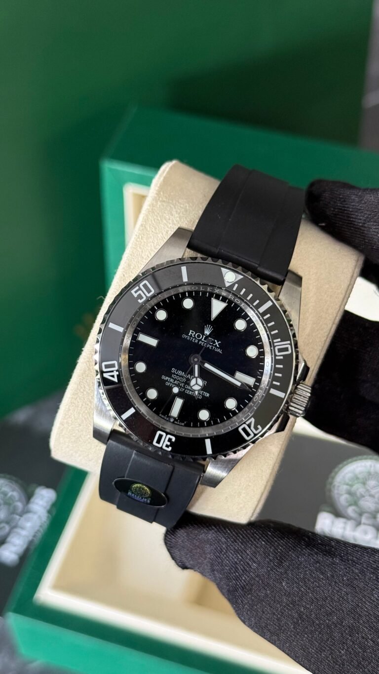 AAA+ Rolex SUBMARINER (Plata/ Negro) GOMA