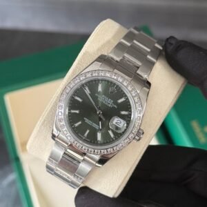 AAA+ Rolex DATEJUST DIAMANTES (VERDE/PLATA) 36mm
