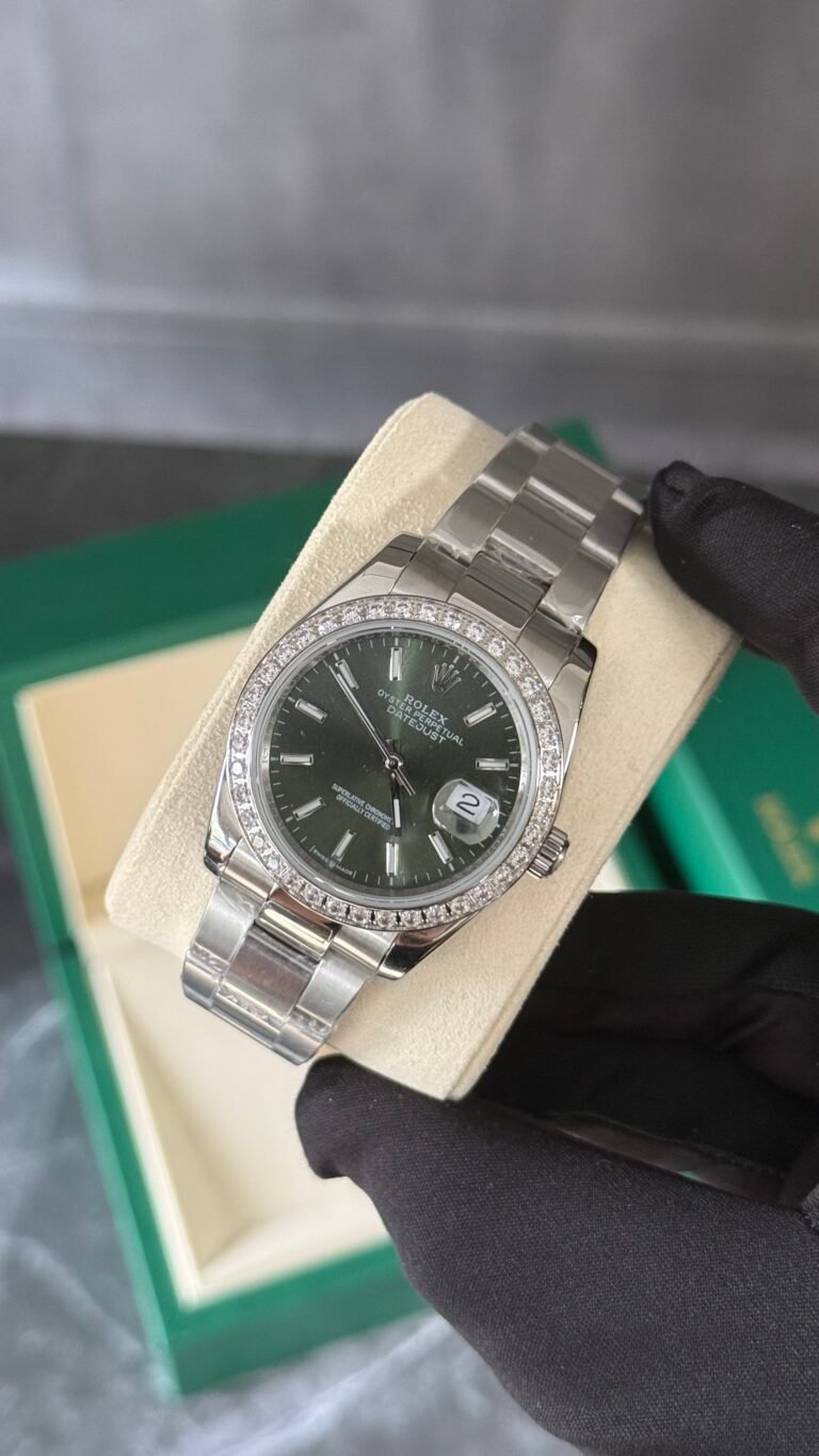 AAA+ Rolex DATEJUST DIAMANTES (VERDE/PLATA) 36mm