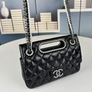 Smart Luxury 1:1 Pearl Handle Flap Bag 25x16x8cm