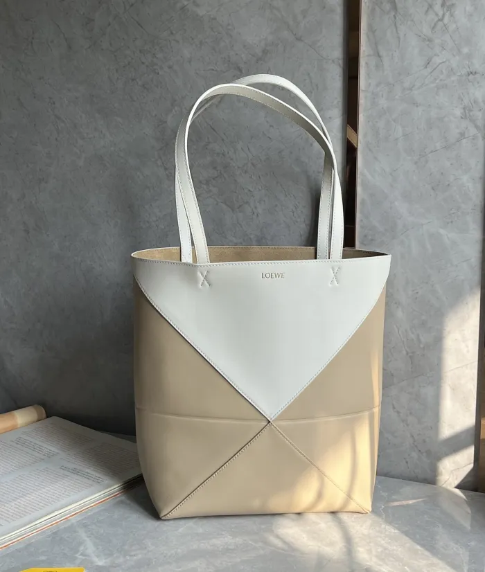 Atelier Signature AAA+ Puzzle Fold Tote en piel de ternera brillante 31,5x25,5x14,5cm